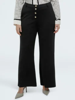 Pantaloni Wide Leg in tessuto scuba