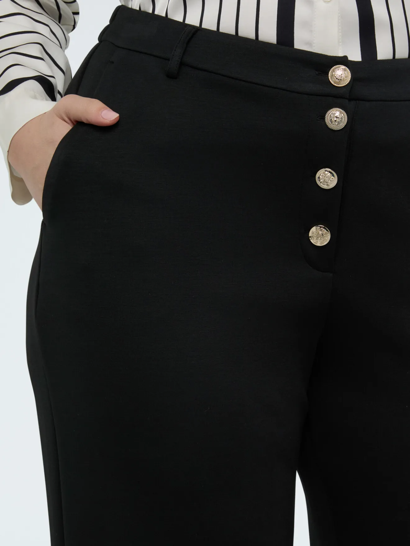 Pantaloni Wide Leg in tessuto scuba