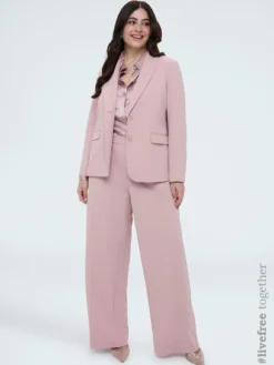 Pantaloni Wide Leg in tessuto stretch