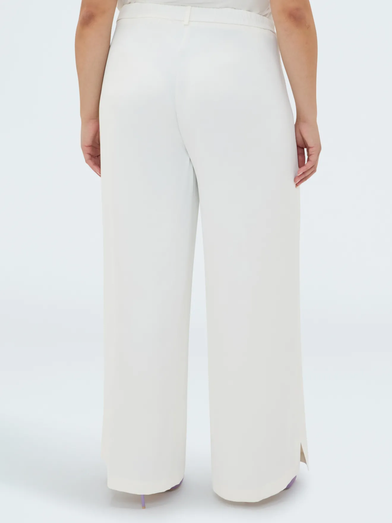 Pantaloni Wide Leg in tessuto fluido