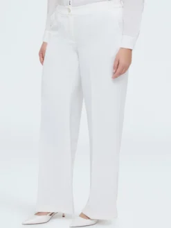 Pantaloni Wide Leg in tessuto fluido stretch