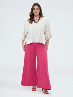 Pantaloni Wide Leg in tessuto fluido