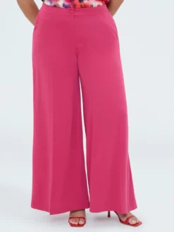 Pantaloni Wide Leg in tessuto fluido
