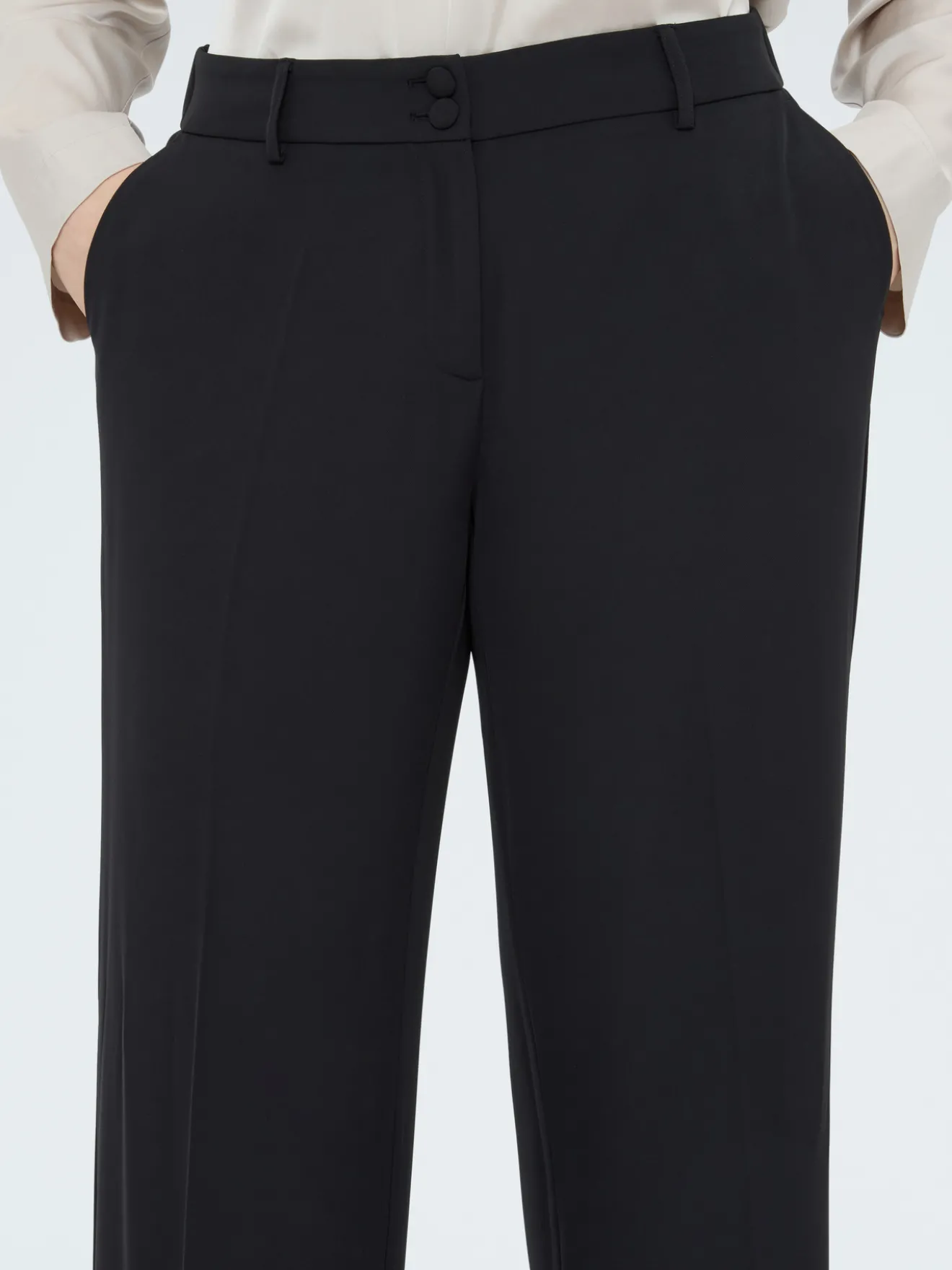 Pantaloni Wide Leg in tessuto fluido