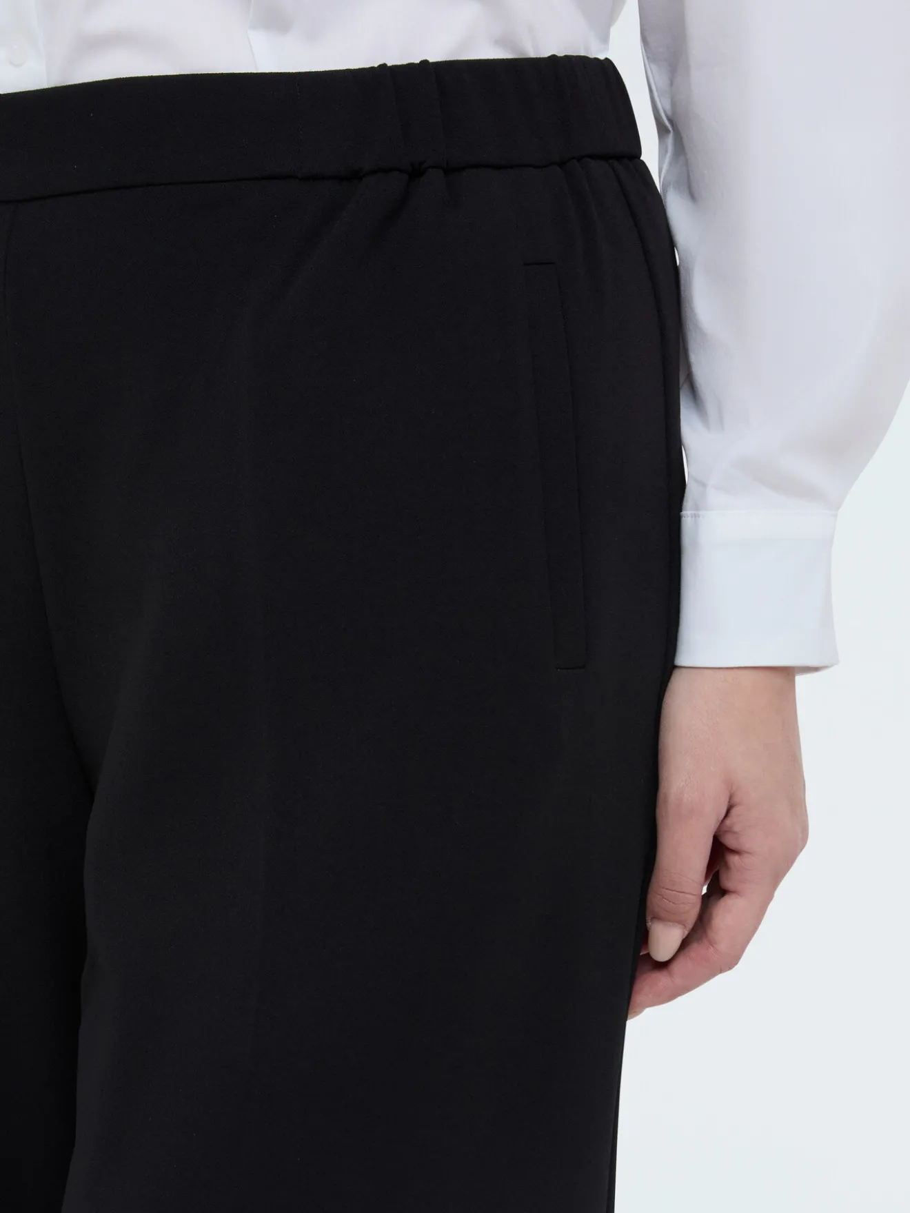 Pantaloni Wide Leg in tessuto stretch