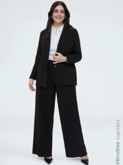 Pantaloni Wide Leg in tessuto stretch