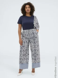 Pantaloni Wide Leg in viscosa