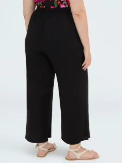 Pantaloni wide leg in viscosa