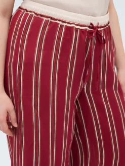 Pantaloni Wide Leg in viscosa a righe