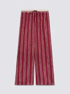 Pantaloni Wide Leg in viscosa a righe