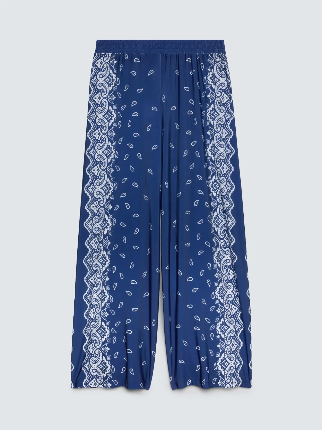 Pantaloni Wide Leg stampa bandana