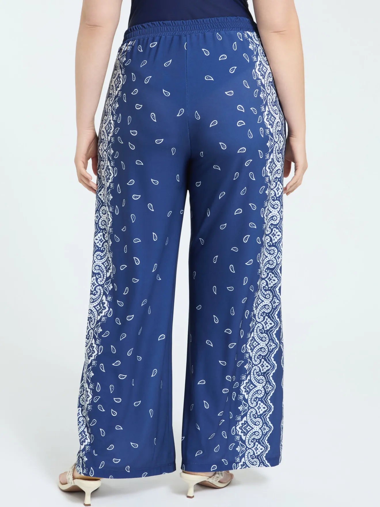 Pantaloni Wide Leg stampa bandana