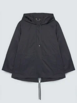 Parka con cappuccio e applicazioni