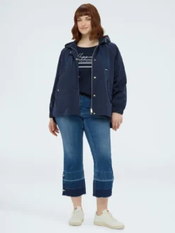 Parka con cappuccio e maxi coulisse