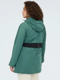 Parka con fascia a contrasto