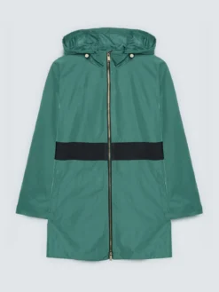 Parka con fascia a contrasto