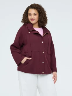 Parka in panno con cappuccio