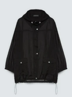 Parka in voile con cappuccio