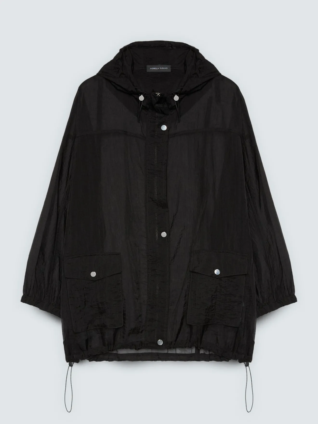 Parka in voile con cappuccio