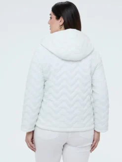 Piumino trapuntato con motivo chevron