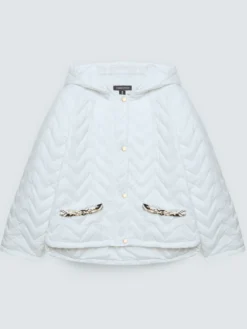 Piumino trapuntato con motivo chevron