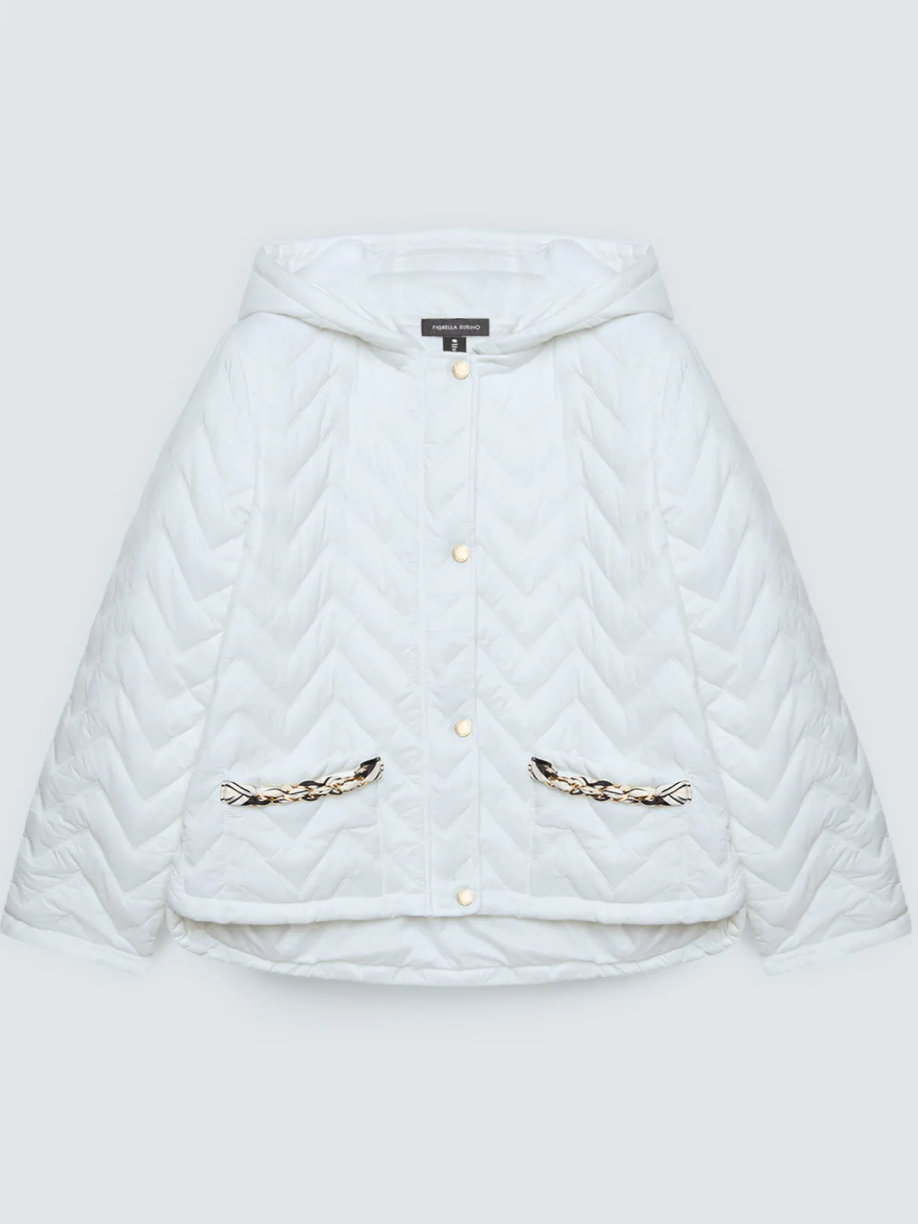 Piumino trapuntato con motivo chevron