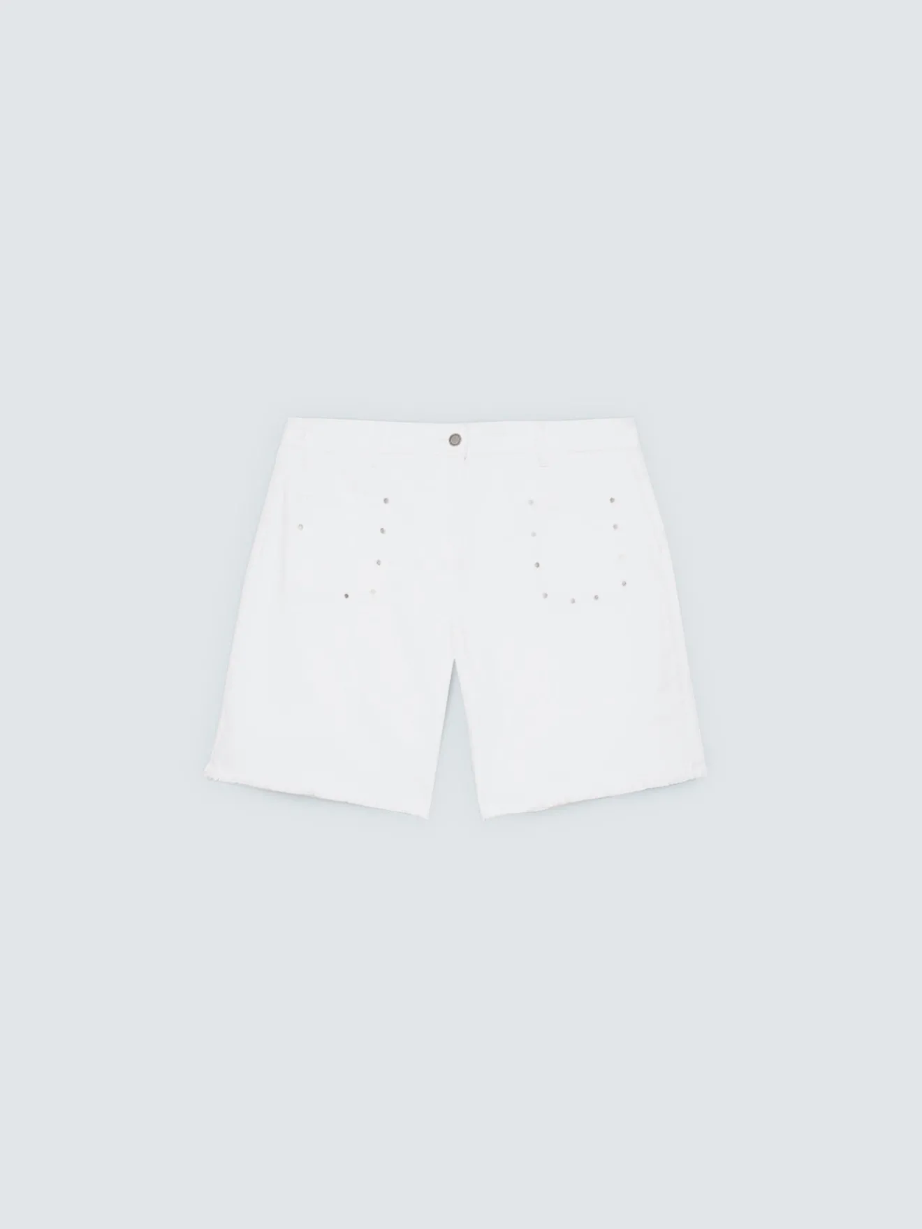 Shorts in misto cotone con borchie