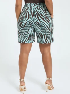 Shorts zebrati in jersey