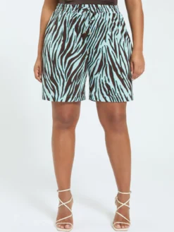 Shorts zebrati in jersey