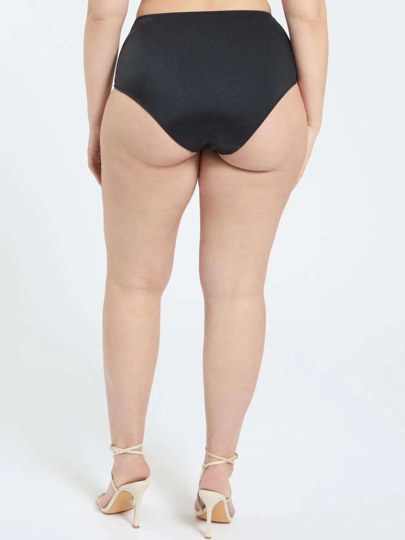 Slip a vita alta con fascia arricciata