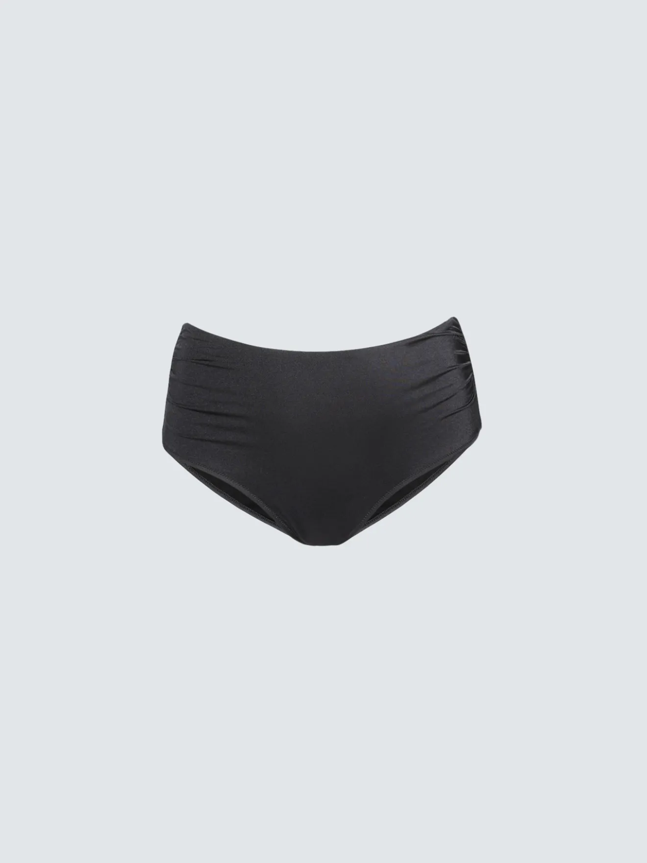 Slip a vita alta con fascia arricciata