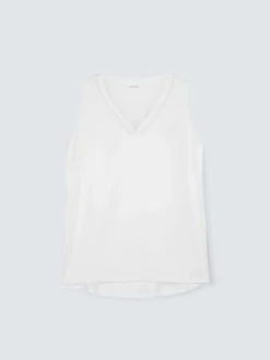 Top con scollo V e dettaglio in pizzo