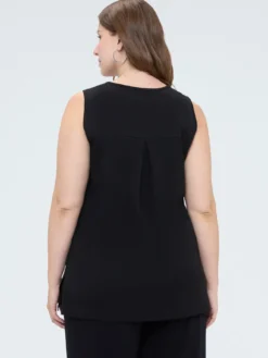 Top in cotone con strass