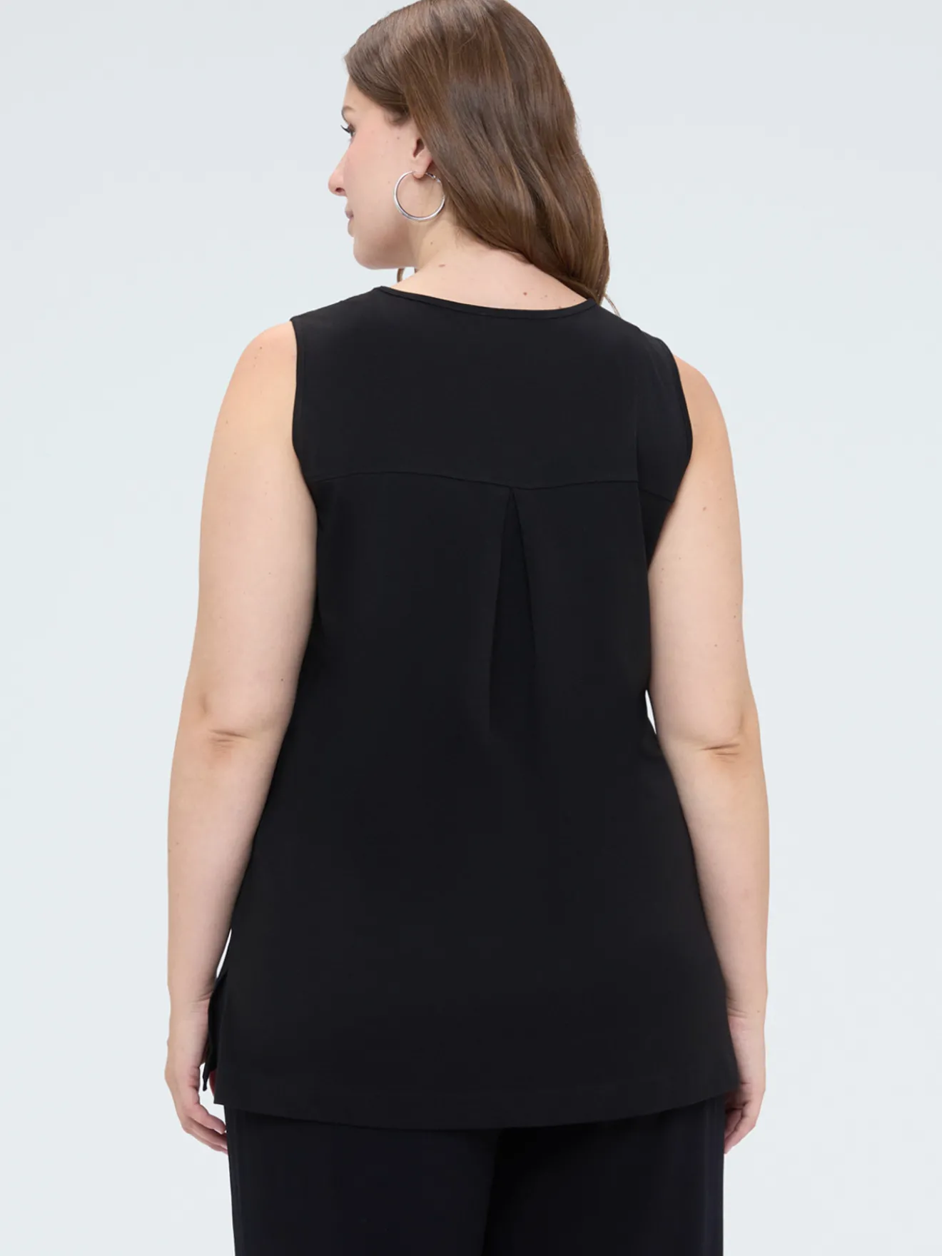 Top in cotone con strass