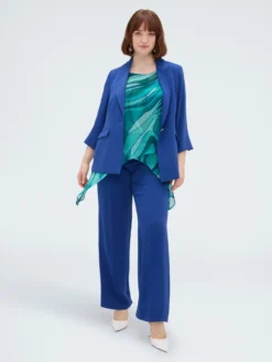 Top in georgette con stampa