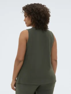 Top in jersey con applicazione gioiello