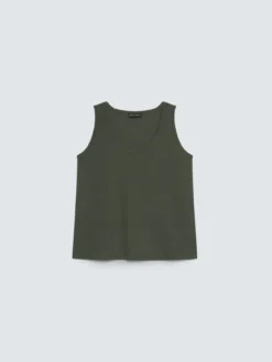 Top in jersey con scollo a V