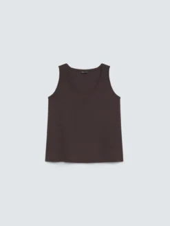 Top in jersey con scollo a V