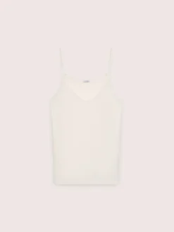 Top in jersey di viscosa con scollo a V