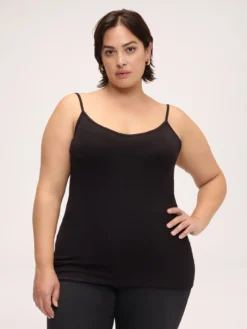 Top in jersey di viscosa con scollo a V
