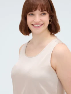 Top in raso di viscosa stretch