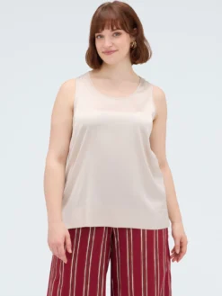 Top in raso di viscosa stretch