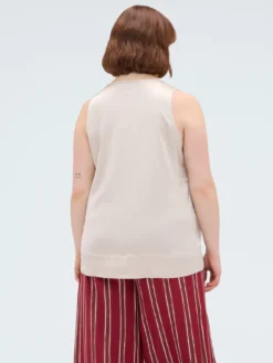 Top in raso di viscosa stretch