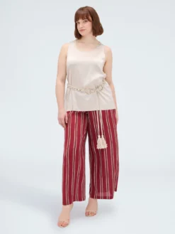 Top in raso di viscosa stretch