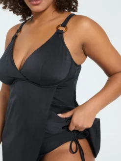 Top Tankini con dettaglio ad anello