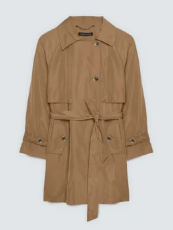 Trench in raso con cintura