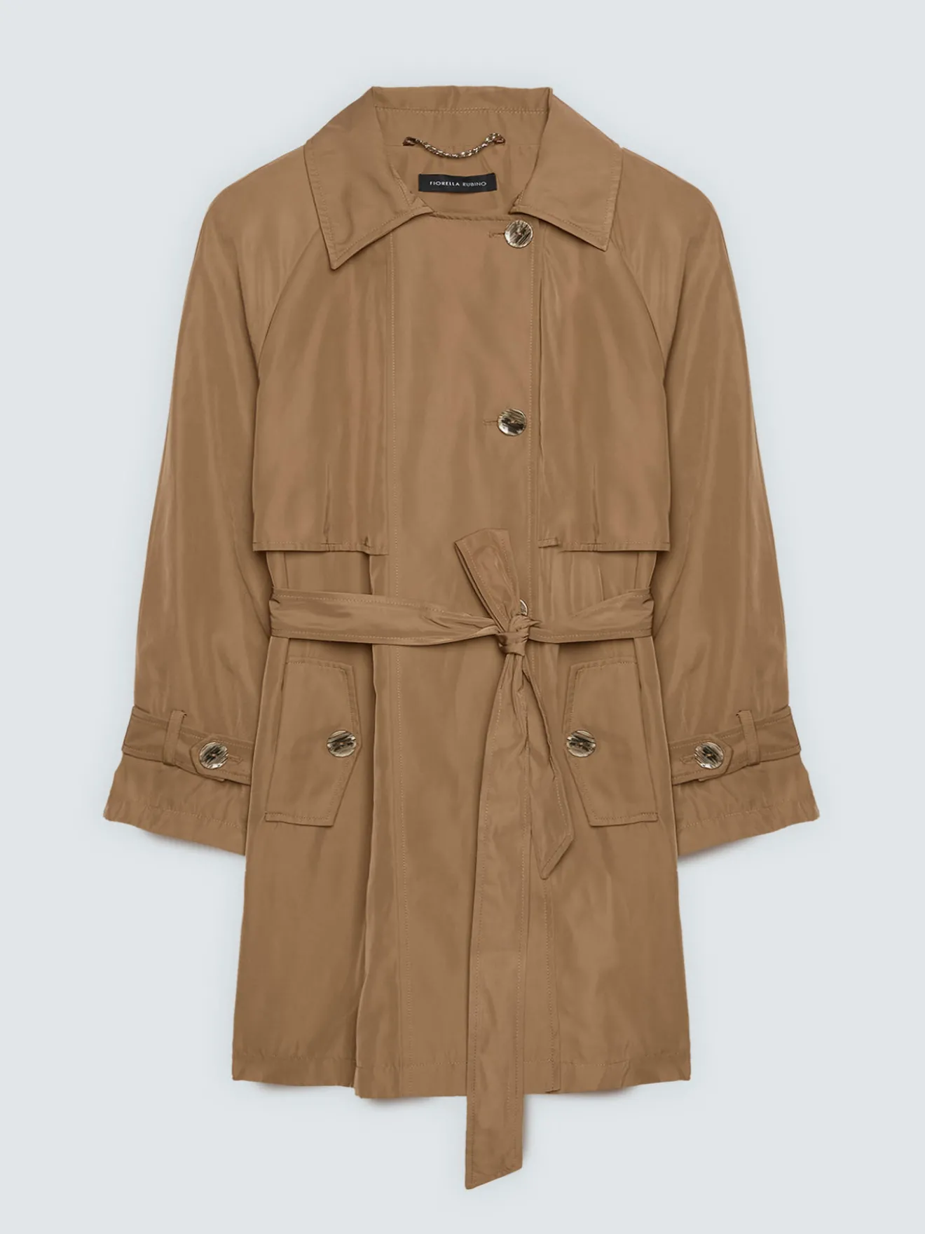 Trench in raso con cintura