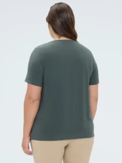 T-shirt bimaterica con stampa