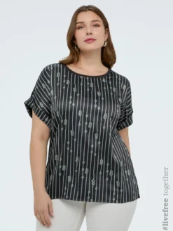 T-shirt bimaterica fantasia nodi
