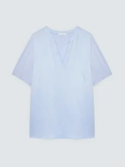 T-shirt bimaterica in misto viscosa